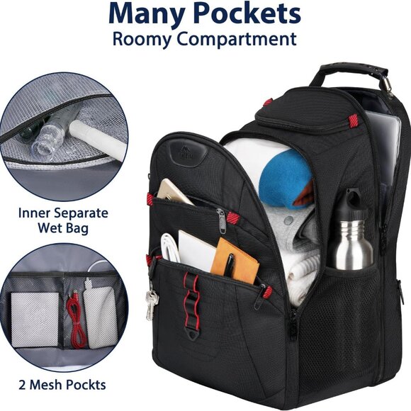 Travel Laptop Backpack 17.3"inch Computer Backpack Business College - Picture 5 of 7